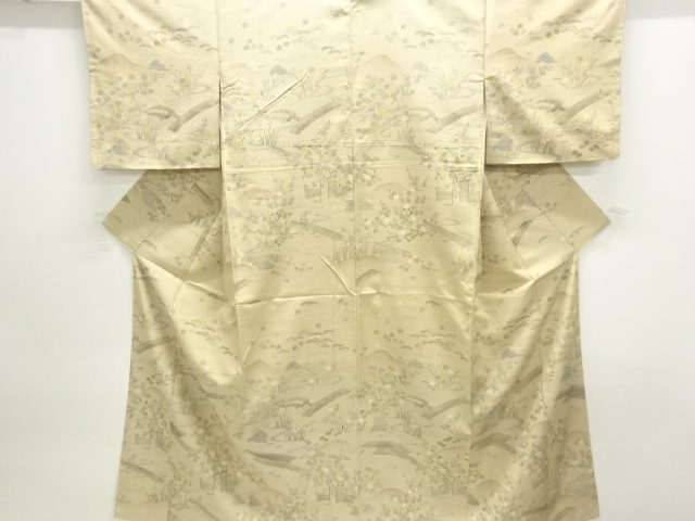 JAPANESE TSUKESAGE KIMONO / TSUMUGI / SCENERY
